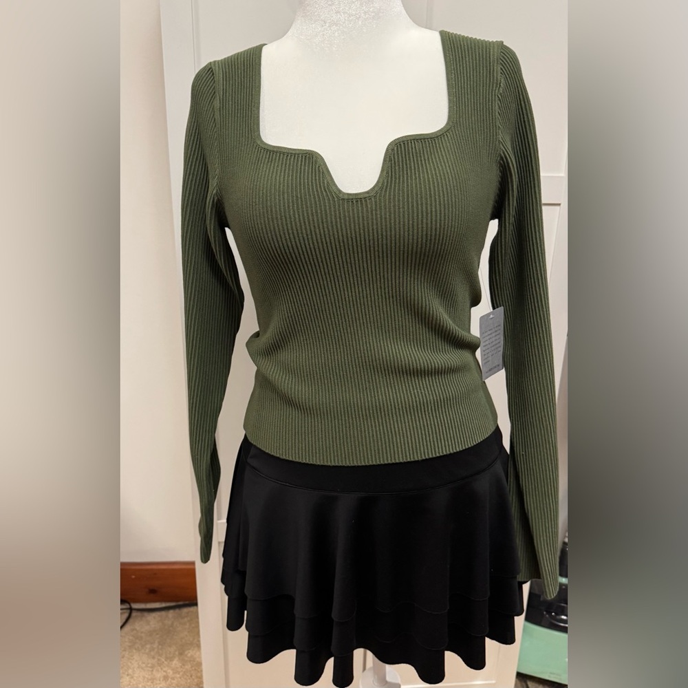 NSR Long Sleeve Ribbed Knit Shirt